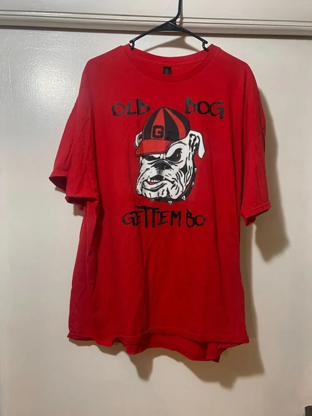 Georgia Bulldogs Gettem Bo Red Graphic  T-Shirt 2Xl